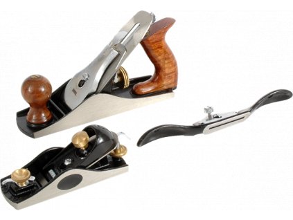 Sada ručních hoblíků – 3 ks, hladík, poříz a dlabací hoblík