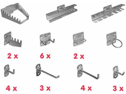 Sada závěsných háků a držáků, 28-dílná
