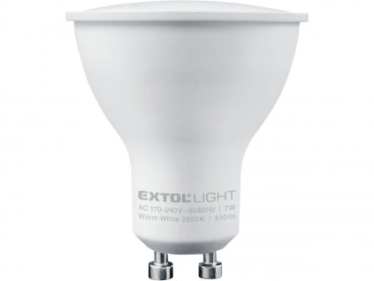 Žárovka LED reflektorová, 7 W, 510 lm, GU10, teplá bílá
