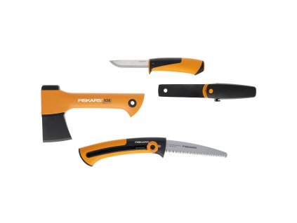 Set kempingový FISKARS sekera X5+nůž Hardware+ pilka 1057912