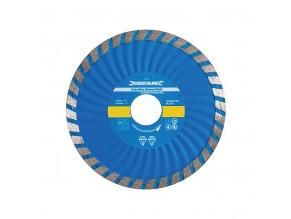 Diamantový řezný kotouč - Turbo Wave - 115 × 22,23 mm Silverline