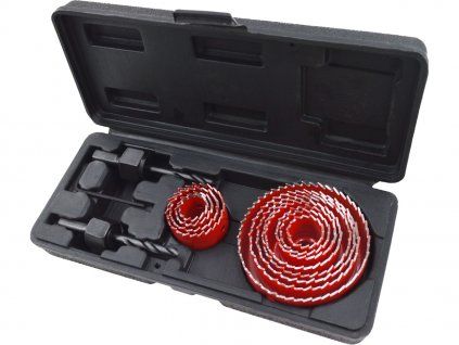 Vrtáky vykružovací korunkové, 12průměrů 19 - 76 mm EXTOL PREMIUM