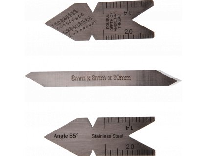 Sada závitových měrek a nože 8 × 8 × 80 mm