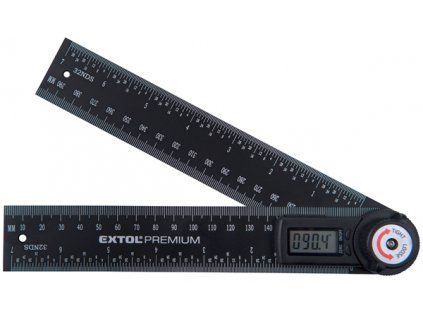 Digitální úhloměr s pravítkem 200 mm EXTOL PREMIUM