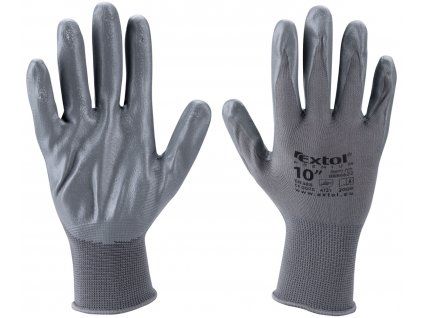 Rukavice nylonové polomáčené v nitrilu 8" EXTOL PREMIUM