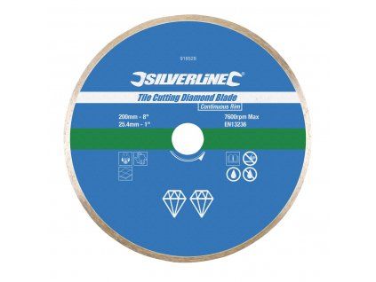 Diamantový řezný kotouč 200 × 25,4 × 2,4 mm Silverline