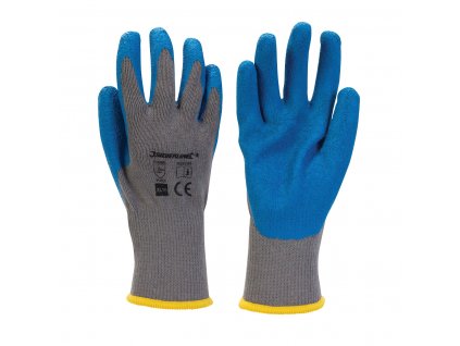 Latexové rukavice pro stavebnictví velikost L 10 Silverline