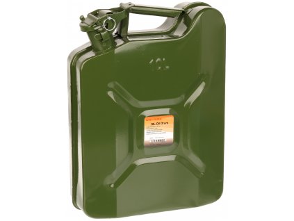 Ocelový kanystr 10 l – na PHM, pevná konstrukce