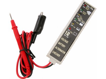 Tester autobaterií J027 – přehledná tříbarevná signalizace