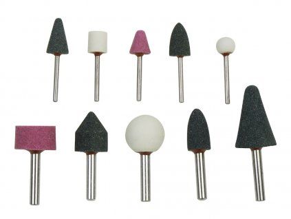 Brusky rotační, sada 10 ks, stopka 3 a 6 mm EXTOL CRAFT