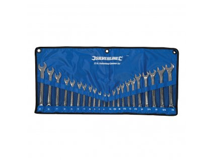 Sada očkoplochých klíčů 6 - 22 mm a 1/4 - 7/8" v pouzdře, 22 ks Silverline