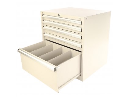 Kontejner na nářadí 723×580×750 mm – 5 zásuvek, uzamykatelný, kovový