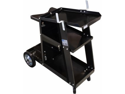 Svářečský vozík GSW 200 – pojízdný, 3 police, držák lahve
