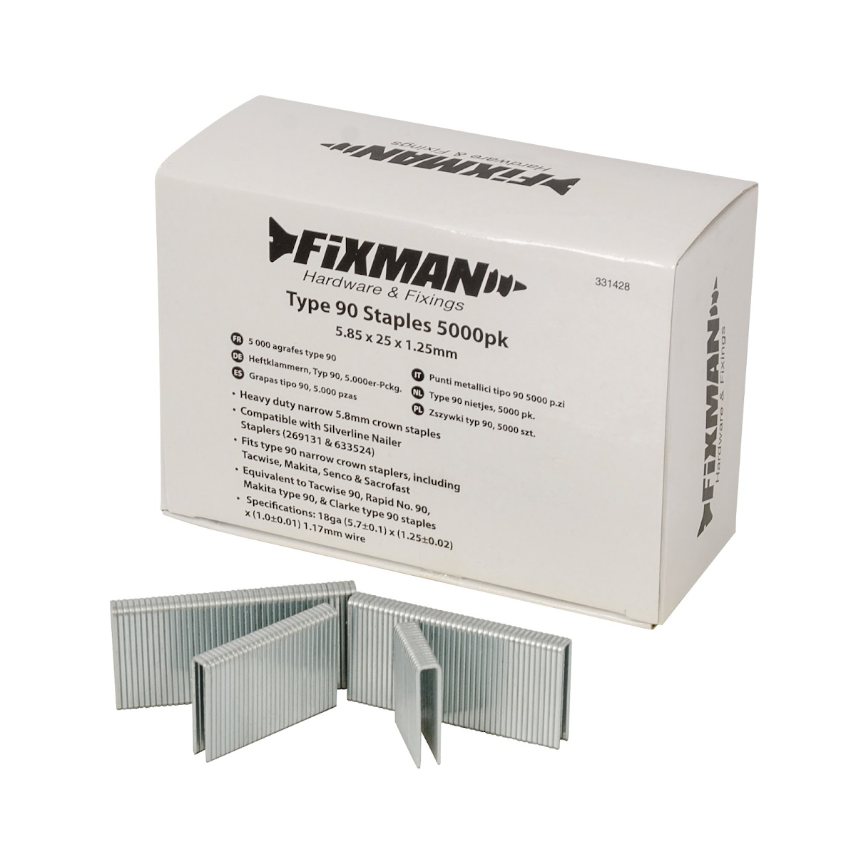 FiXMAN Sponky 5,8 × 25 × 1,25 mm (5 000 ks) typ 90 331428 331428