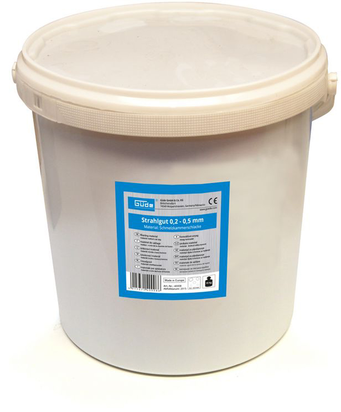 GÜDE Abrazivní tryskací materiál 15 kg, 0,2 - 0,5 mm 40008
