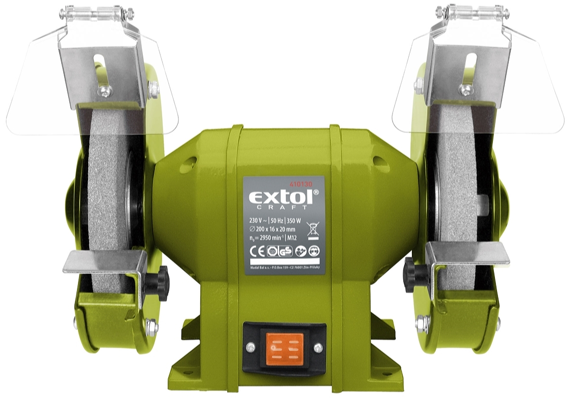EXTOL CRAFT Stolní dvoukotoučová bruska 350 W 410130