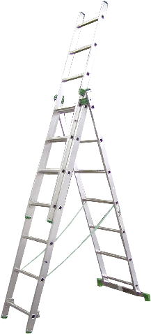 ALVE Výsuvný žebřík trojdílný 7,11 m 467498