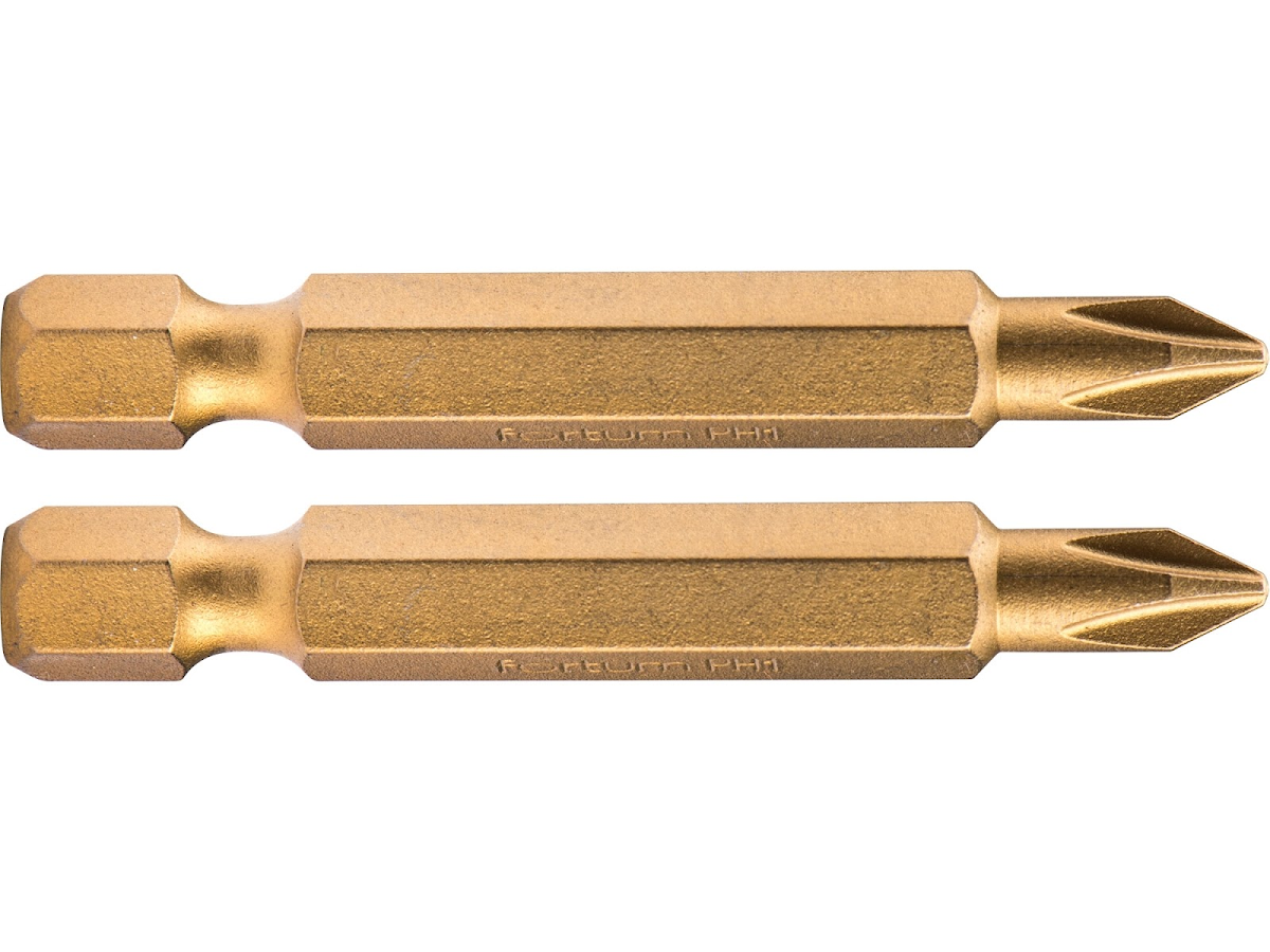 Fortum Hrot křížový phillips, sada 2 ks, PH 1 × 50 mm,titan. úprava, S2 4741281