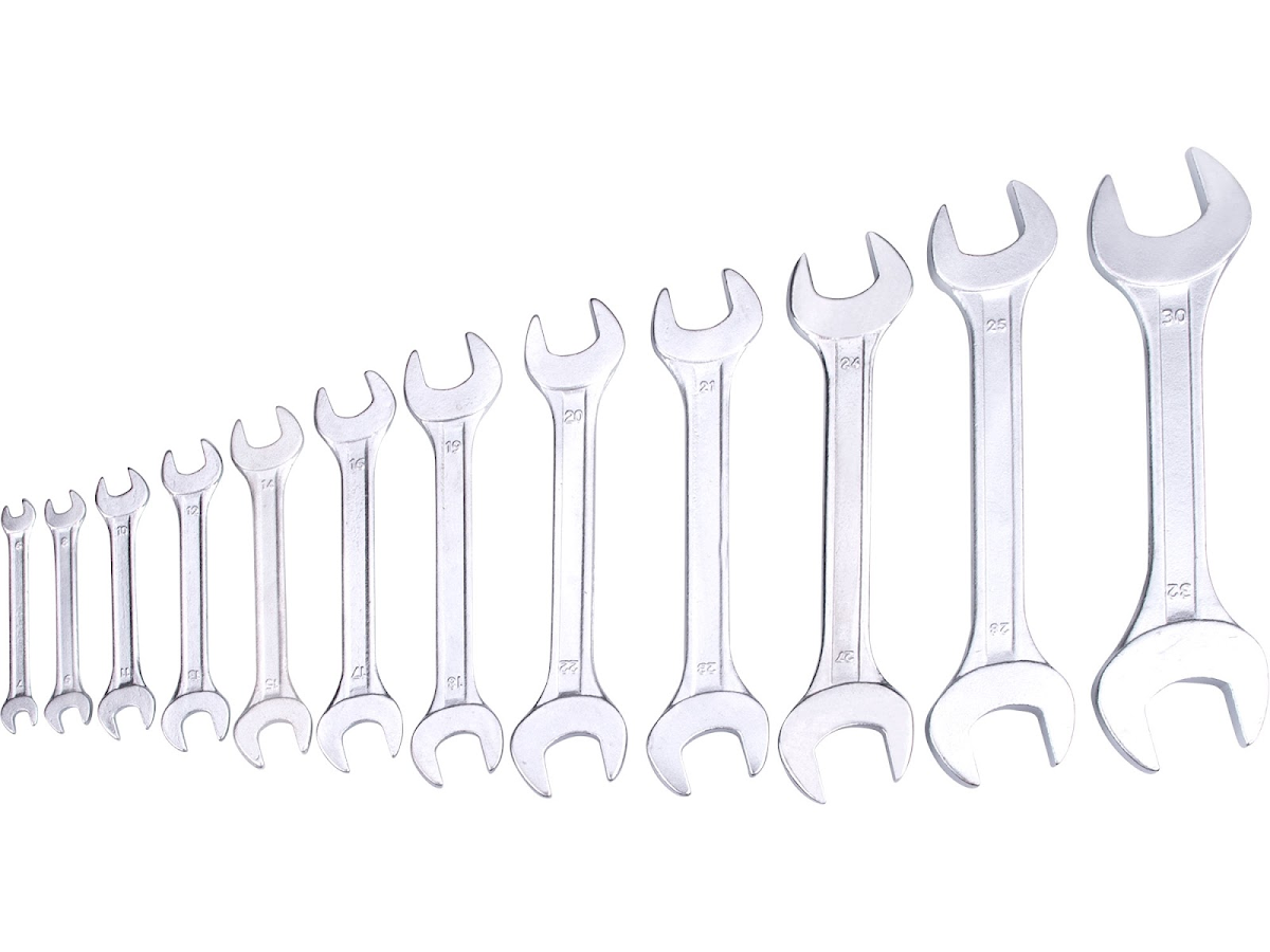 EXTOL CRAFT Klíče ploché, sada 12 ks, 6 - 32 mm 6133B