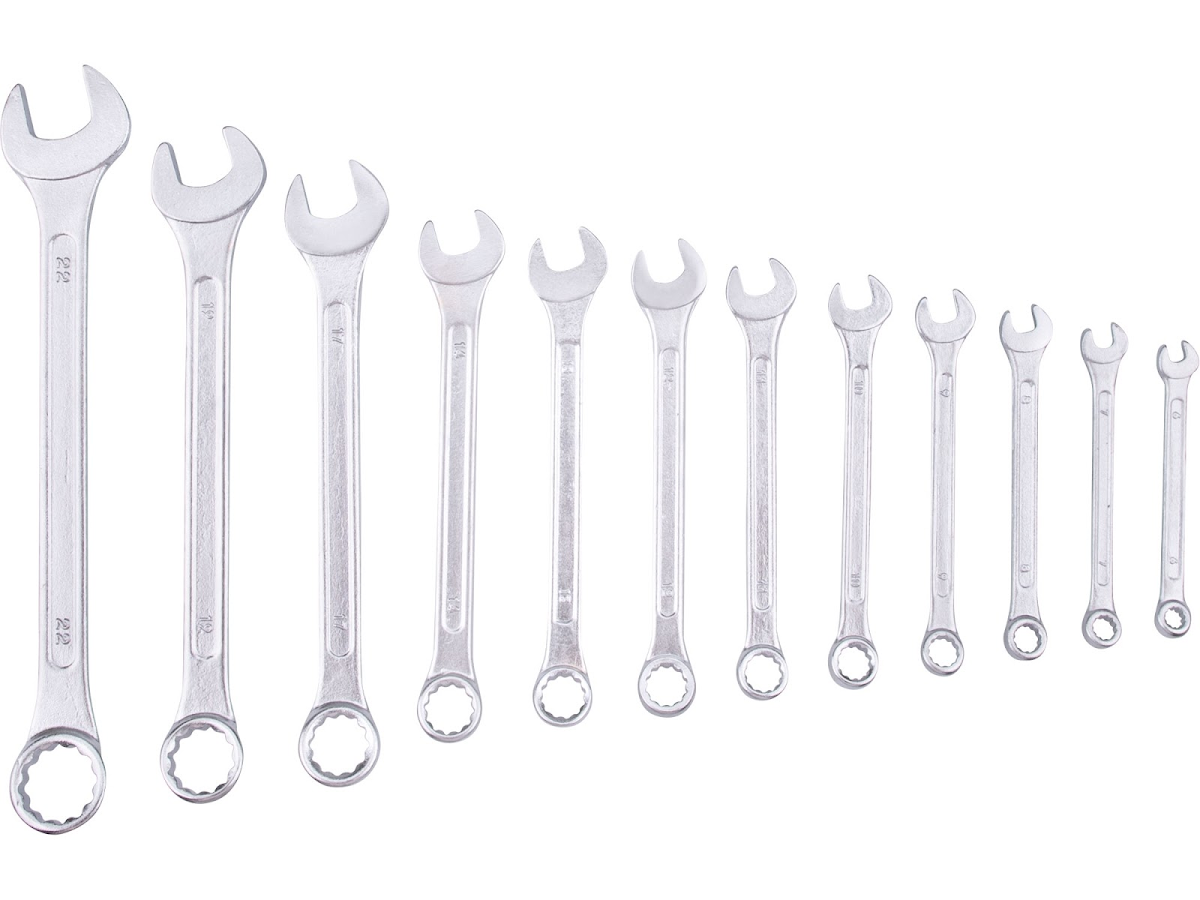 EXTOL CRAFT Klíče očkoploché, sada 12 ks, 6 - 22 mm 6333B