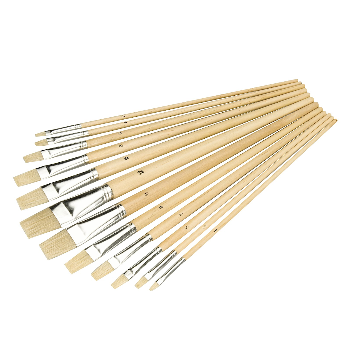 Dokončovací štětce ploché 12 ks Silverline 633927