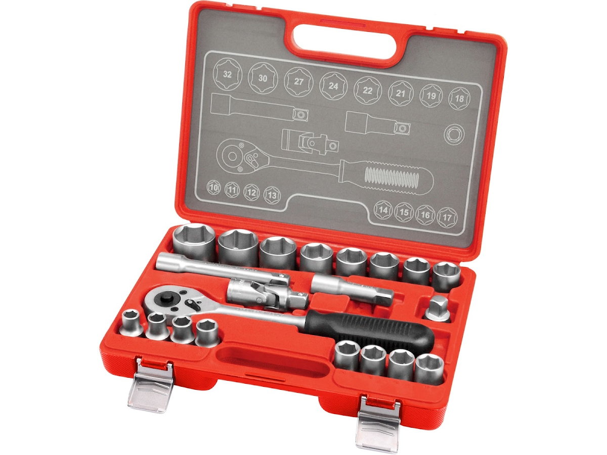 EXTOL PREMIUM Hlavice nástrčné, sada 21 ks, 1/2 6523