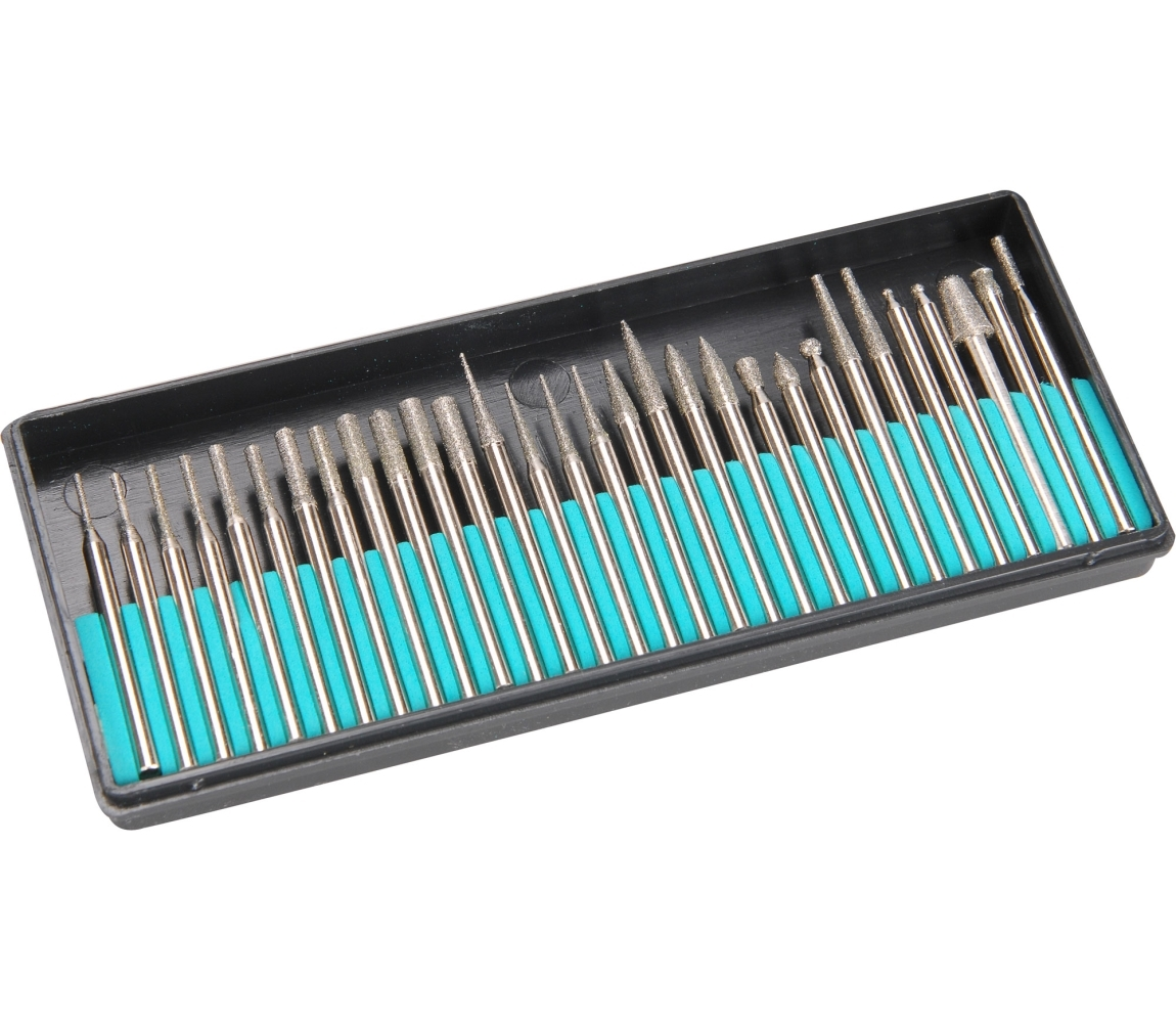 EXTOL CRAFT Diamantová brusná tělíska, sada 30 ks, P150 73420