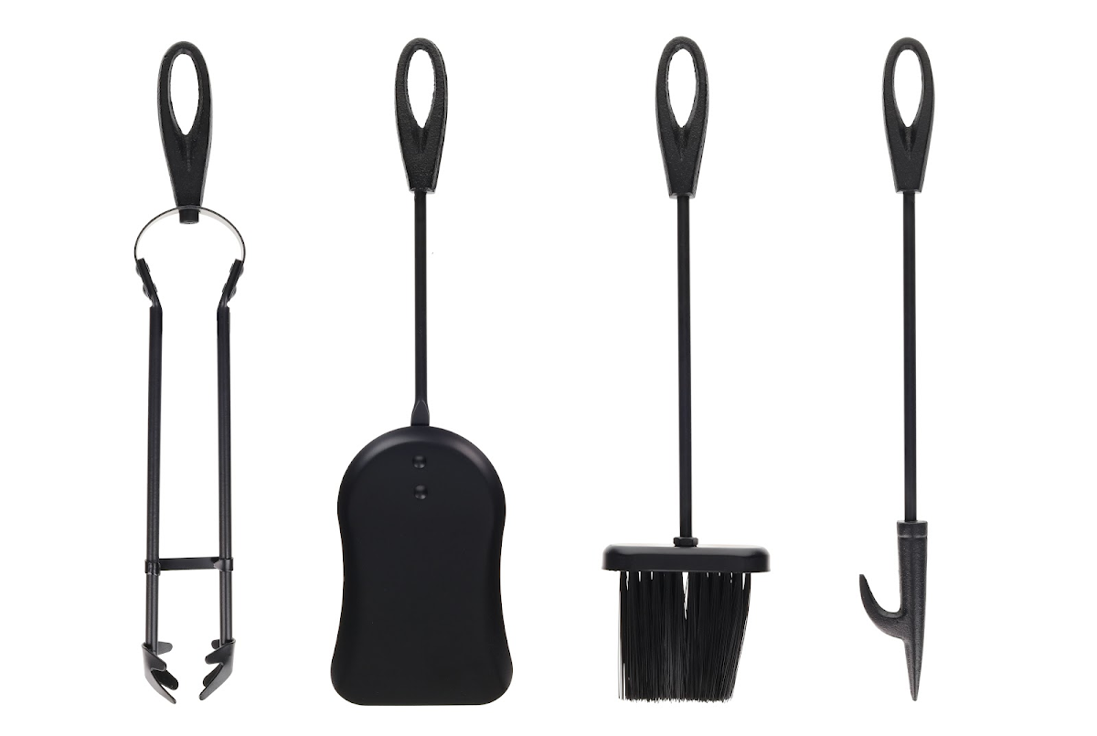 M.A.T. Group Nářadí krb. v.61 cm, ČER kov, sada 4díl. se stojánkem 760104