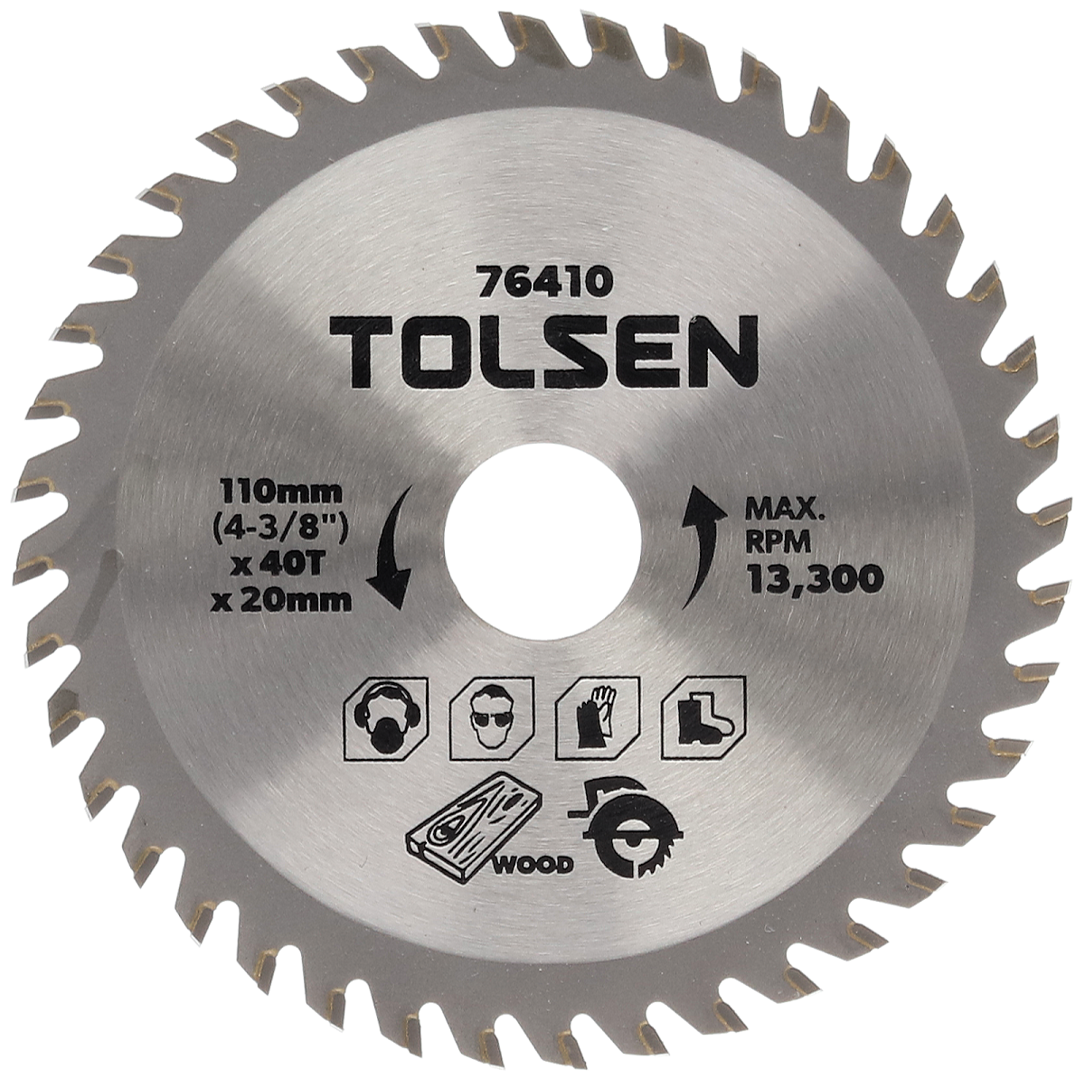 TOLSEN Pilový kotouč TCT 110 × 20 - 40z 76410