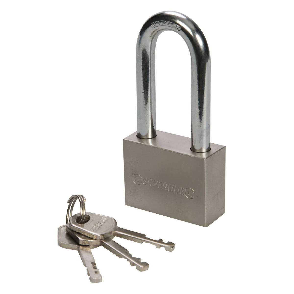 Visací zámek 50 mm kostka, dlouhý třmen Silverline 823534