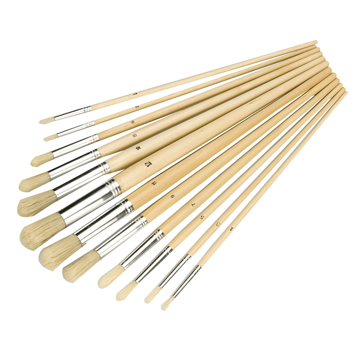 Dokončovací štětce kulaté 12 ks Silverline 868848