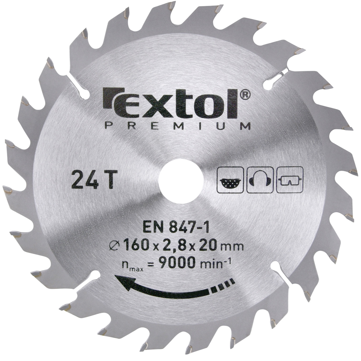 EXTOL PREMIUM Pilový kotouč s SK plátky 160 × 20 - 24z 8803213