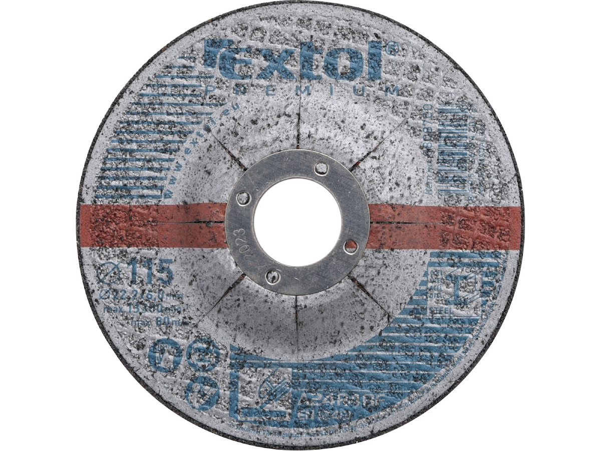 EXTOL PREMIUM Kotouč brusný na ocel, 115 × 6,0 × 22,2 mm 8808700