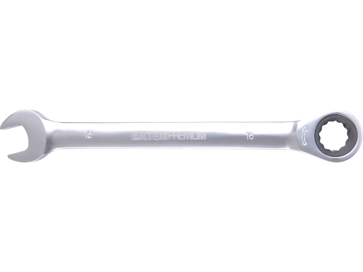 EXTOL PREMIUM Klíč ráčnový očkoplochý, 72 zubů, 16 mm 8816116