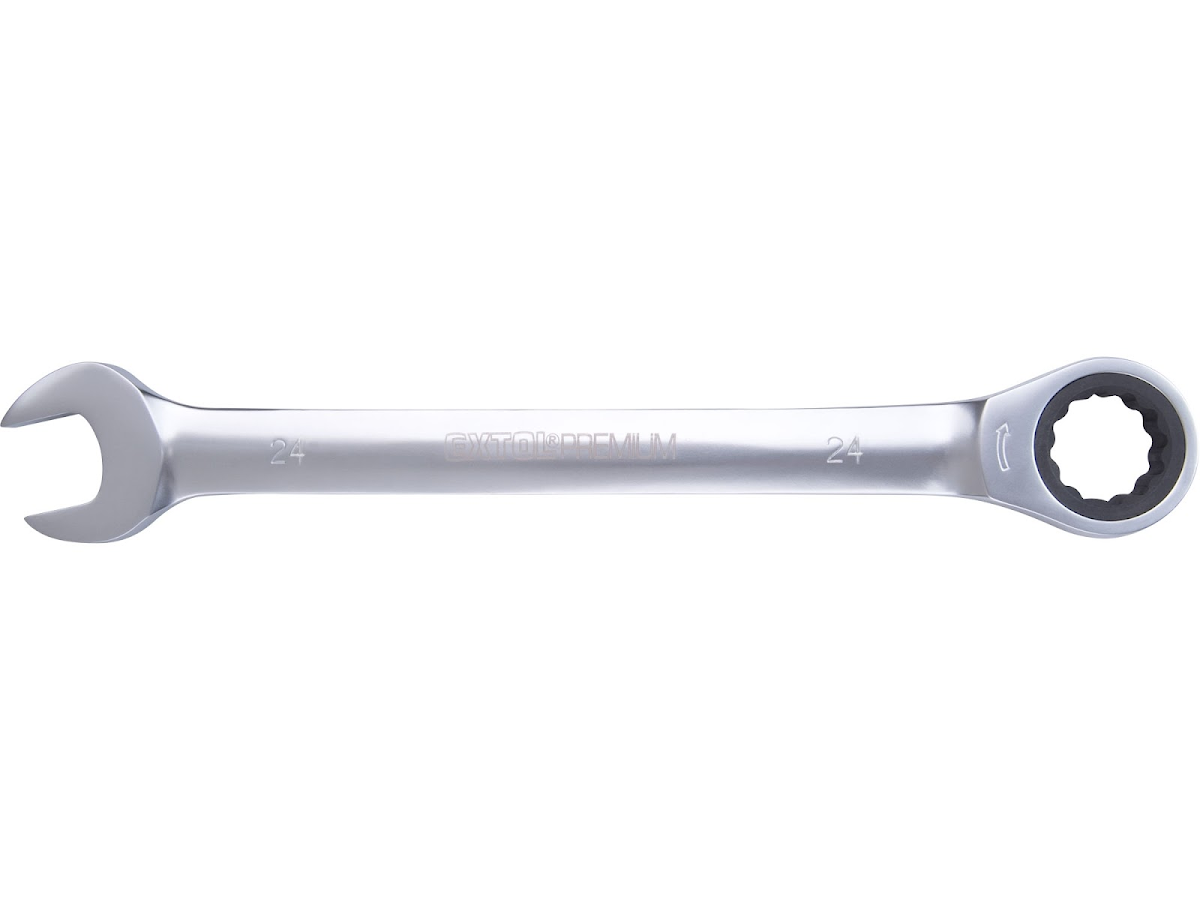EXTOL PREMIUM Klíč ráčnový očkoplochý, 72 zubů, 24 mm 8816124