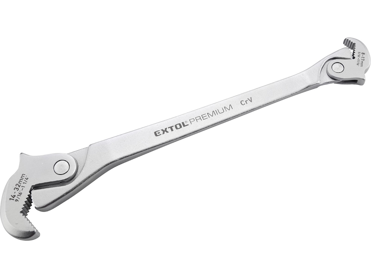 EXTOL PREMIUM Klíč multifunkční samonastavitelný oboustranný, 8 - 17/14 - 32 mm, CrV 8816342
