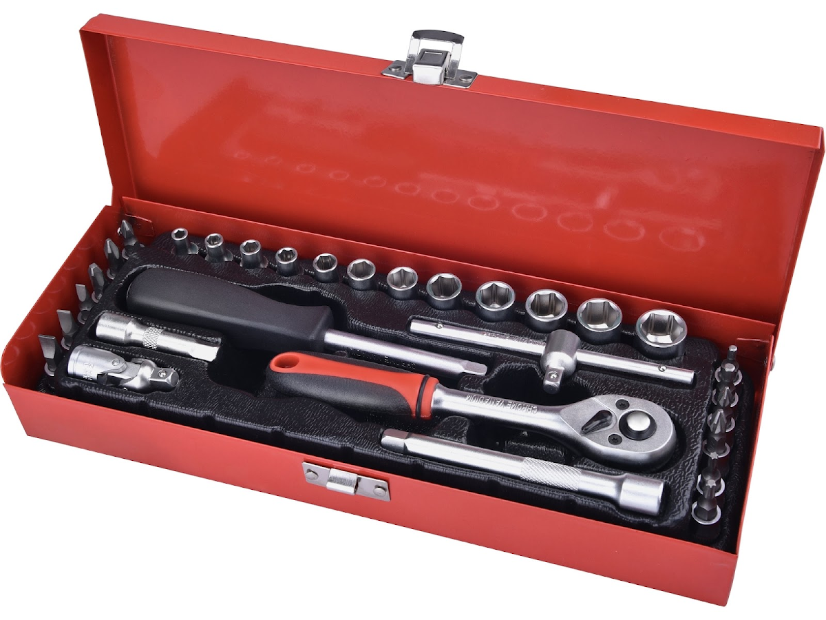 Levně Hlavice nástrčné, sada 30 ks, 1/4", CrV EXTOL PREMIUM 8818361
