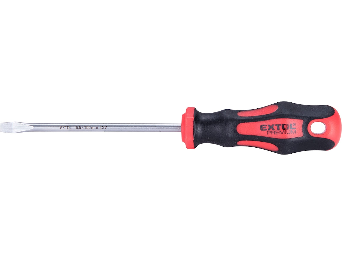 EXTOL PREMIUM Šroubovák plochý, ( - ) 5,5 × 100 mm, CrV 8819225