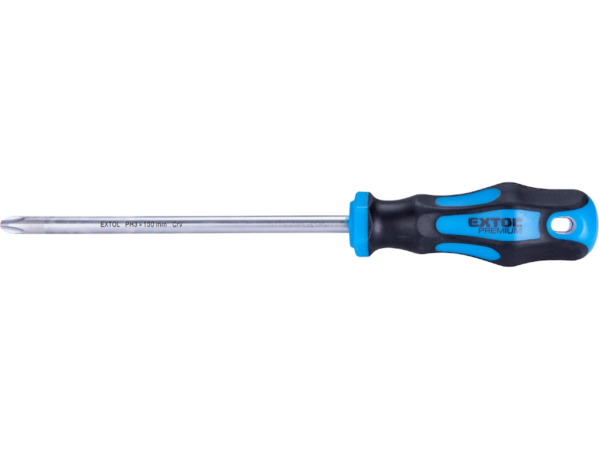 EXTOL PREMIUM Šroubovák křížový phillips, PH 3 × 150 mm, CrV 8819233
