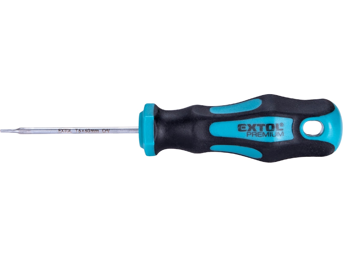 EXTOL PREMIUM Šroubovák TORX, T6 × 60 mm, CrV 8819240