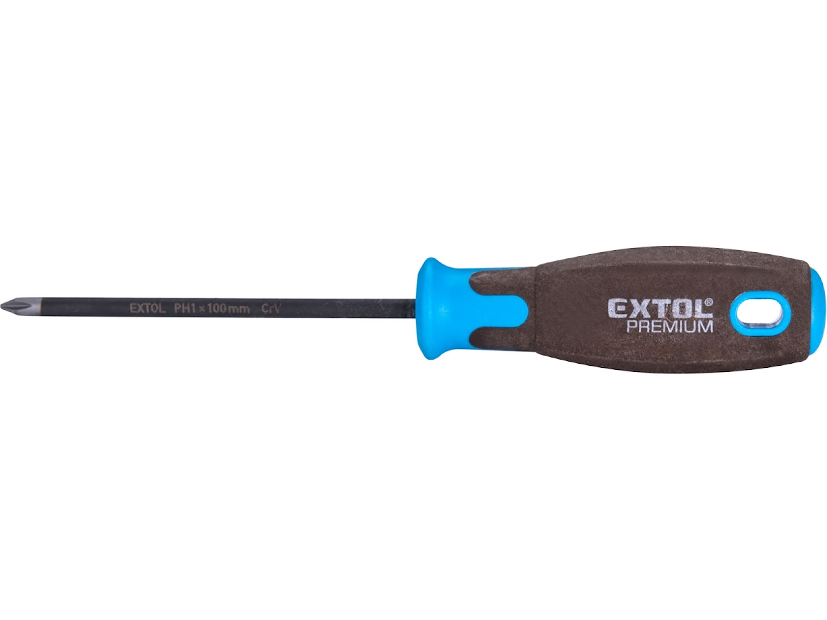 EXTOL PREMIUM Šroubovák křížový PH SUPERGRIP, PH 1 × 100 mm, CrV 8819271