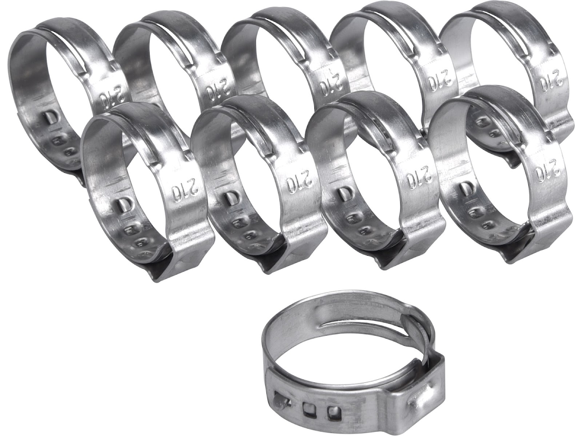 EXTOL PREMIUM Spona na hadici, 10 ks, 21 mm, INOX 8865178
