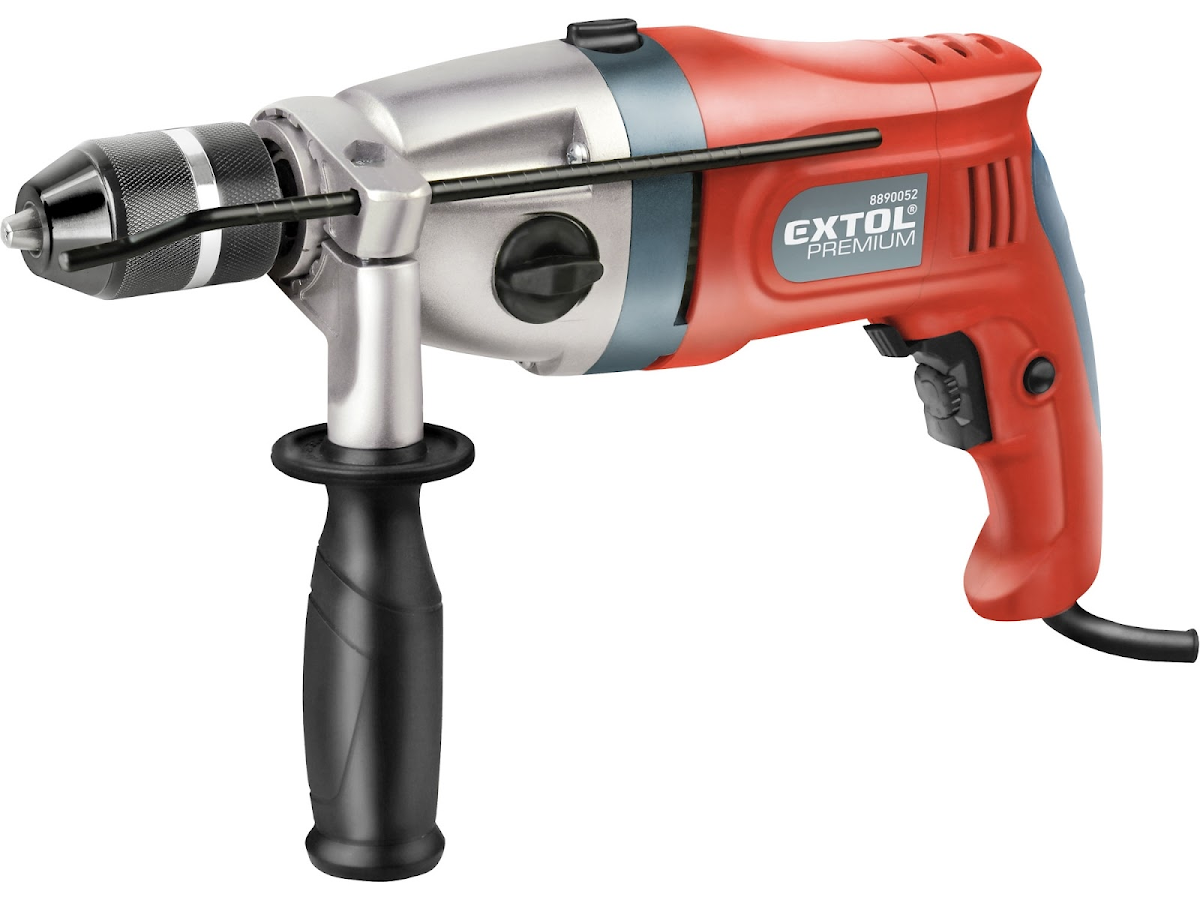 EXTOL PREMIUM Vrtačka s příklepem, click - lock, 1100 W 8890052