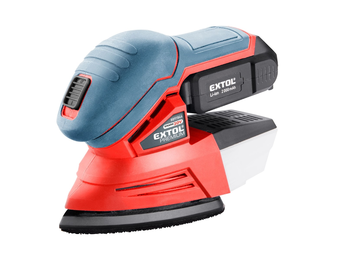 EXTOL PREMIUM Bruska vibrační delta aku SHARE20 V, 20 V Li - ion, 2000 mAh 8891844