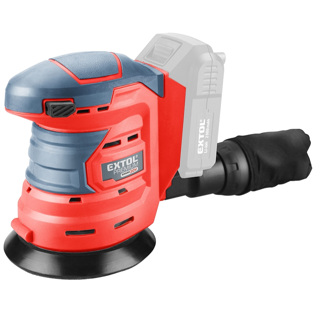 EXTOL PREMIUM Aku excentrická bruska SHARE20V, 125 mm (tělo) 8891847
