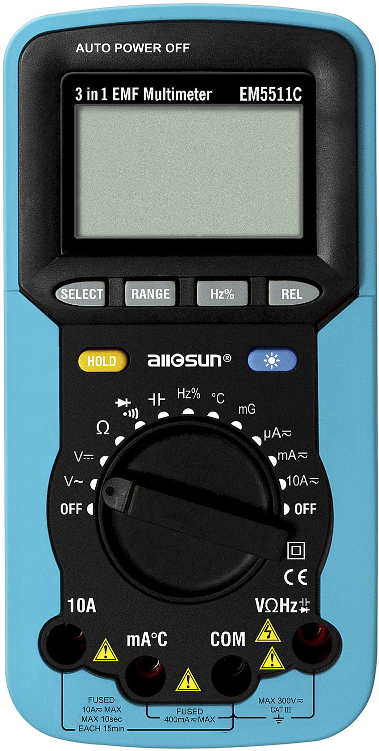 Levně ALL-SUN Multimetr EMF - C EM5511C