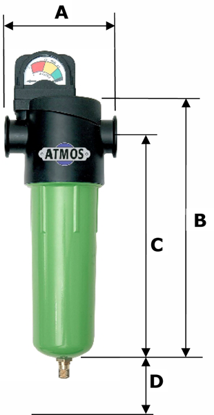 Atmos Vzduchový filtr NGF 1/2" F04-B-PF