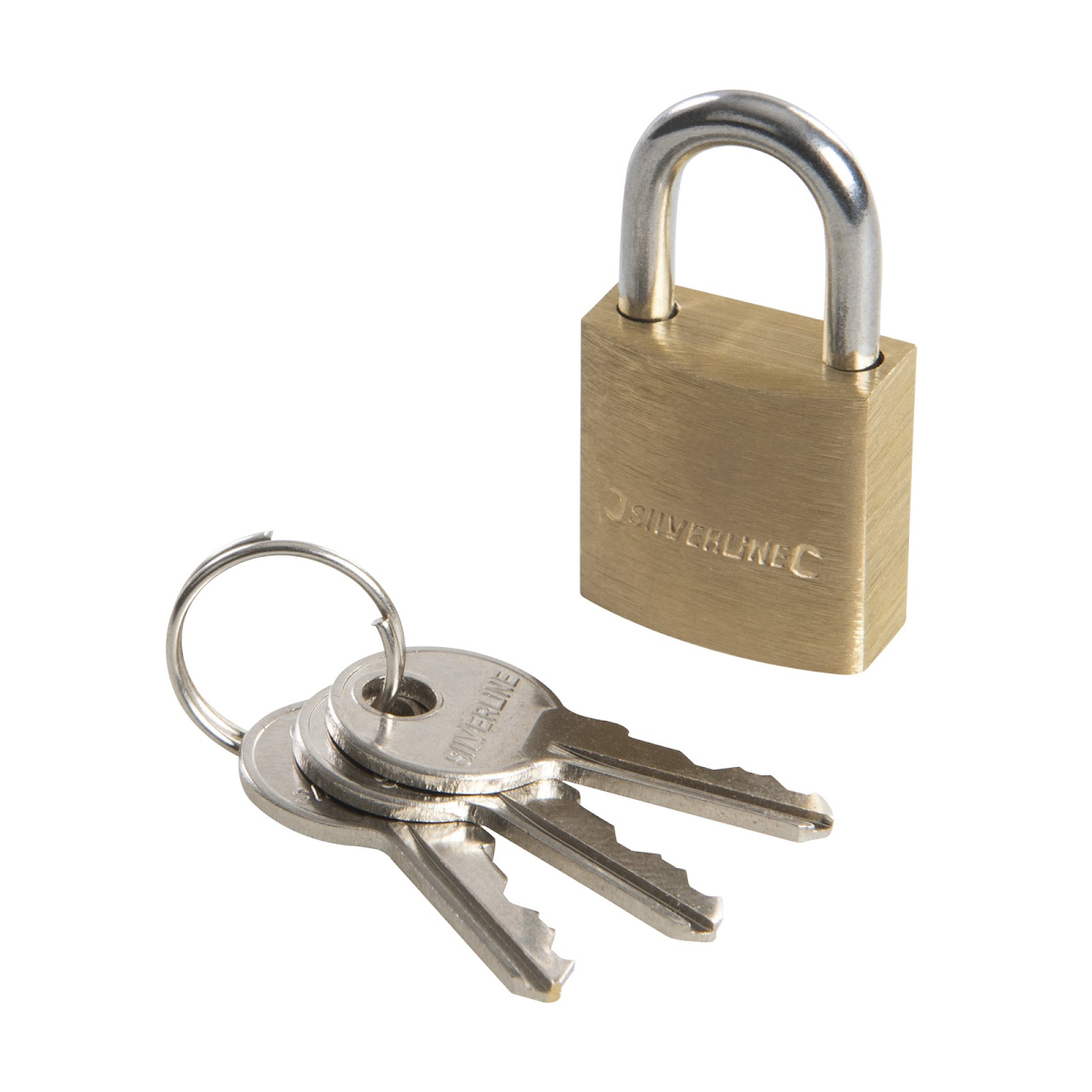 Visací zámek mosazný 20 mm Silverline MSS01