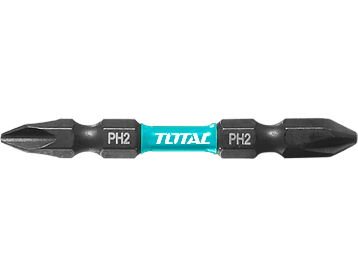 TOTAL Hroty oboustranné, sada, PH2+PH2 65 mm TACIM16PH233
