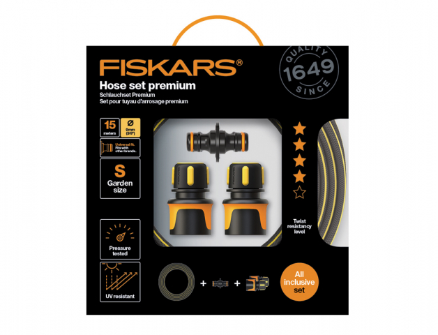 Sada FISKARS PREMIUM hadice 19 mm 3/4 15m + spojky 1027101 19184
